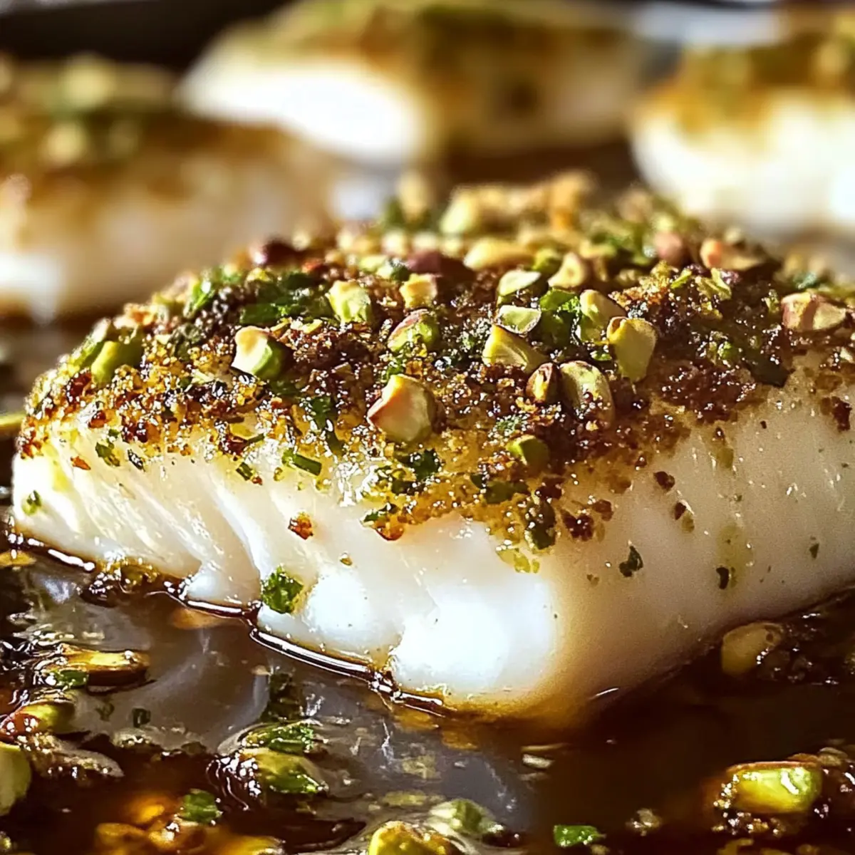 Pistachio Crusted Baked Halibut