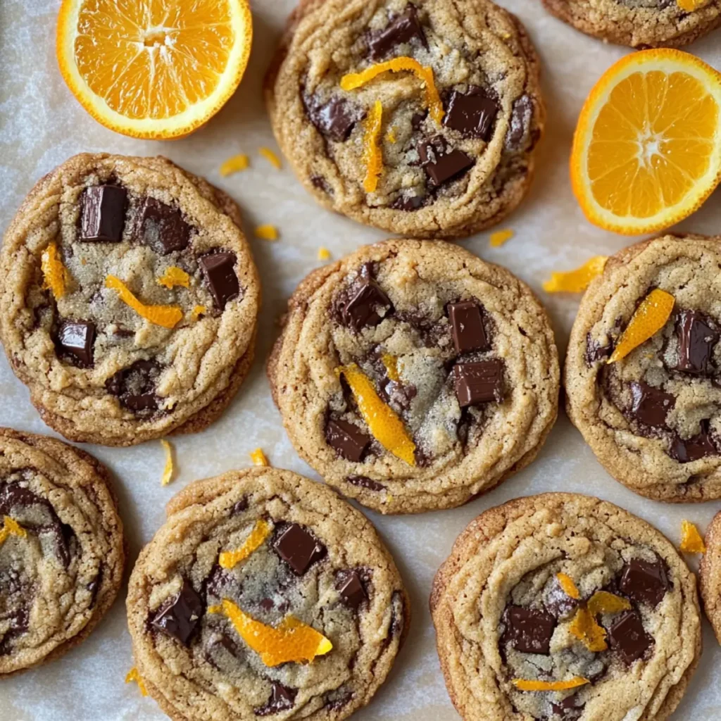 Orange Dark Chocolate Chunk Cookies