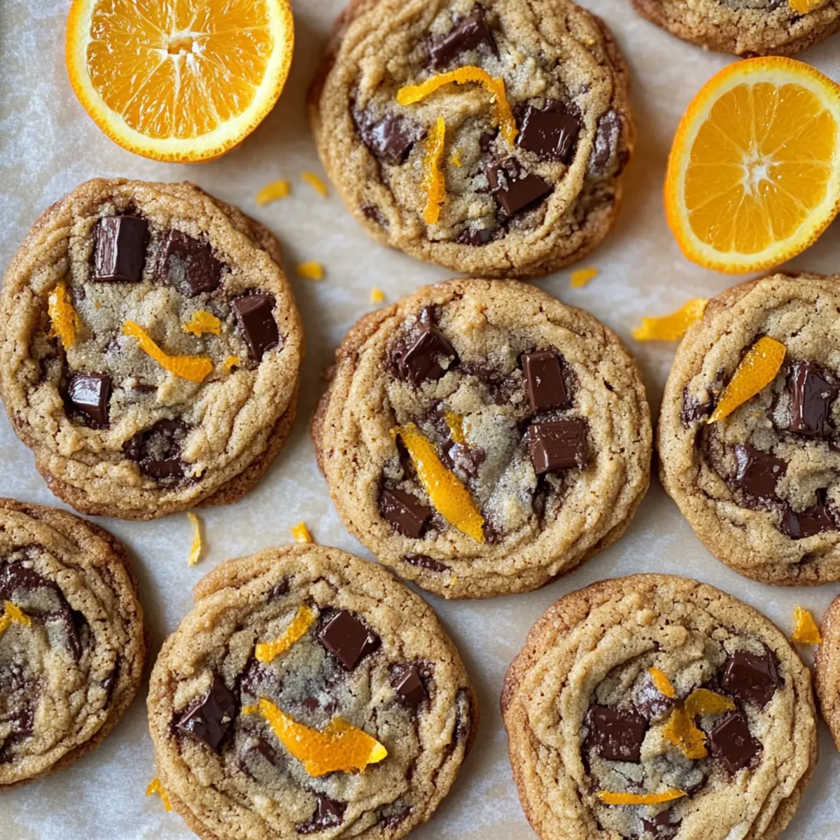 Orange Dark Chocolate Chunk Cookies