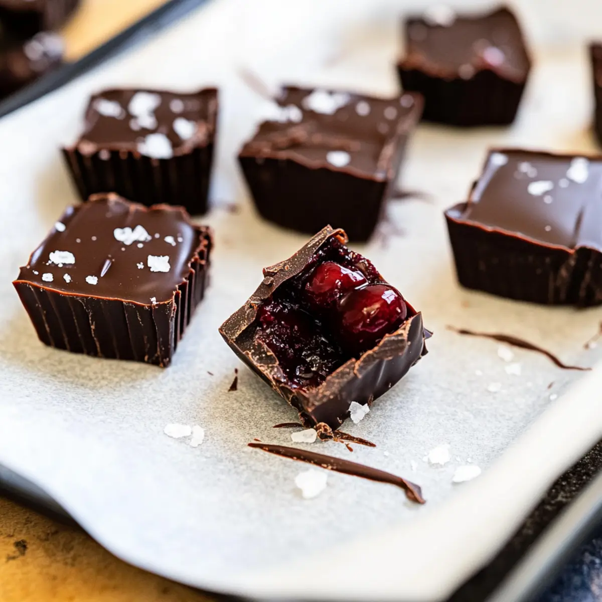 Dark Chocolate Cherry Cups