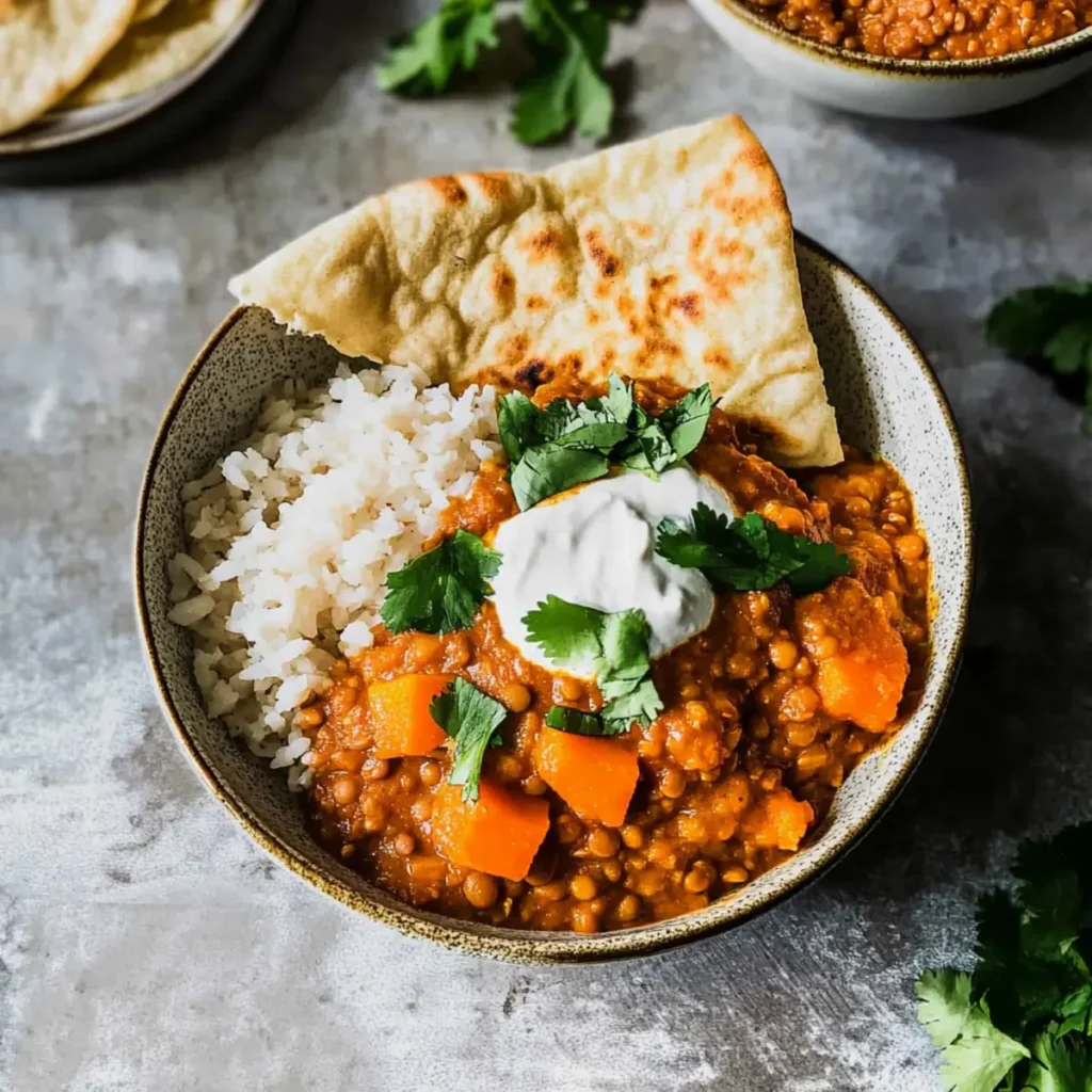 Slow Cooker Sweet Potato and Lentil Tikka Masala Bliss