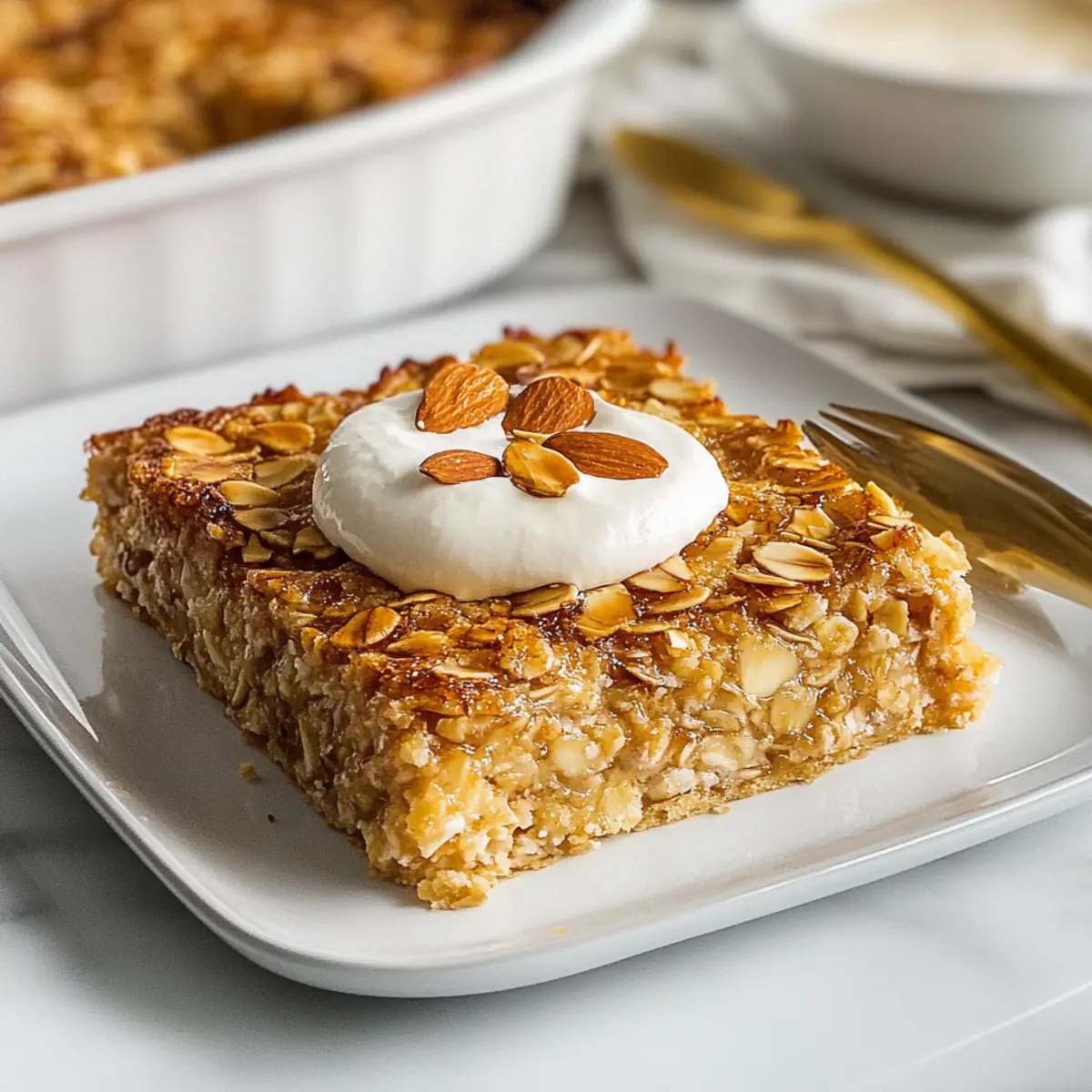 Almond Croissant Baked Oats