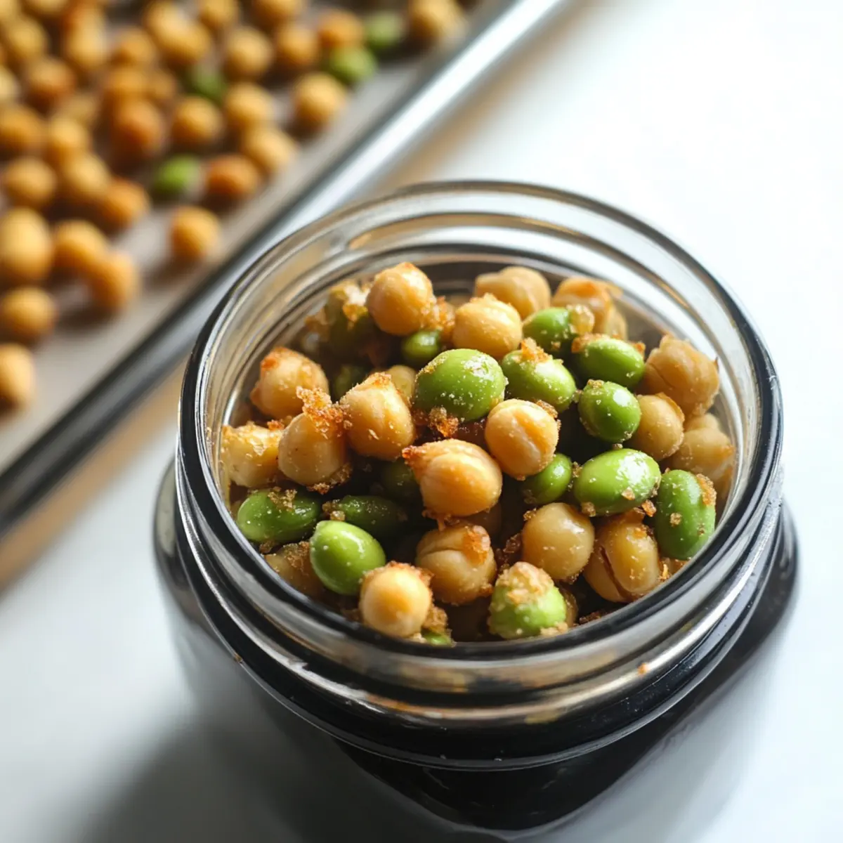 Chickpea and Edamame Oven Snack