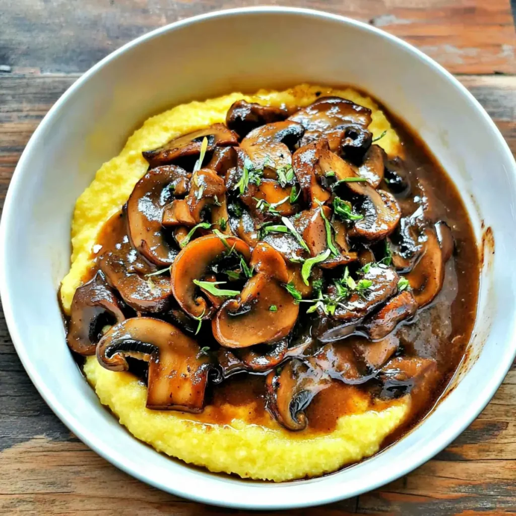 Creamy Polenta and Red Wine Mushrooms for Cozy Nights