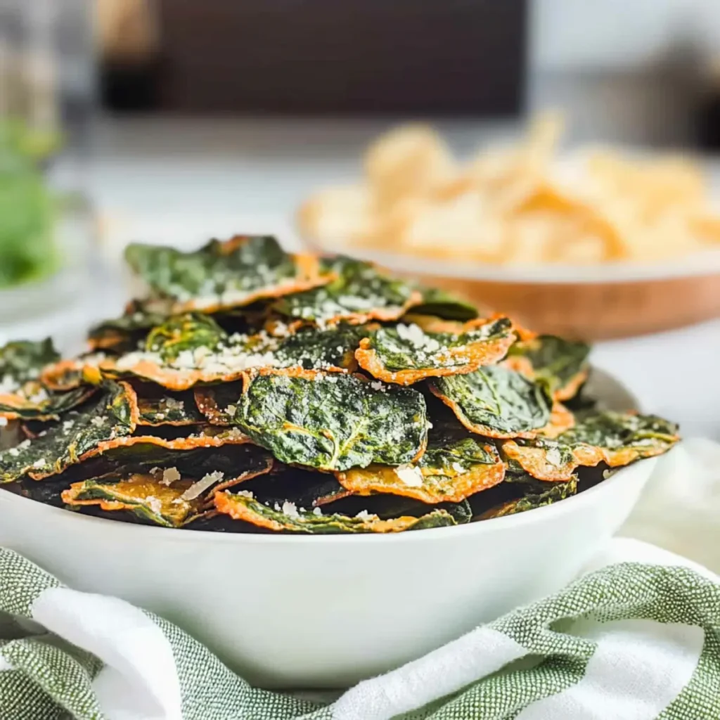 Crispy Keto Spinach Chips with Parmesan: Guilt-Free Snack Joy