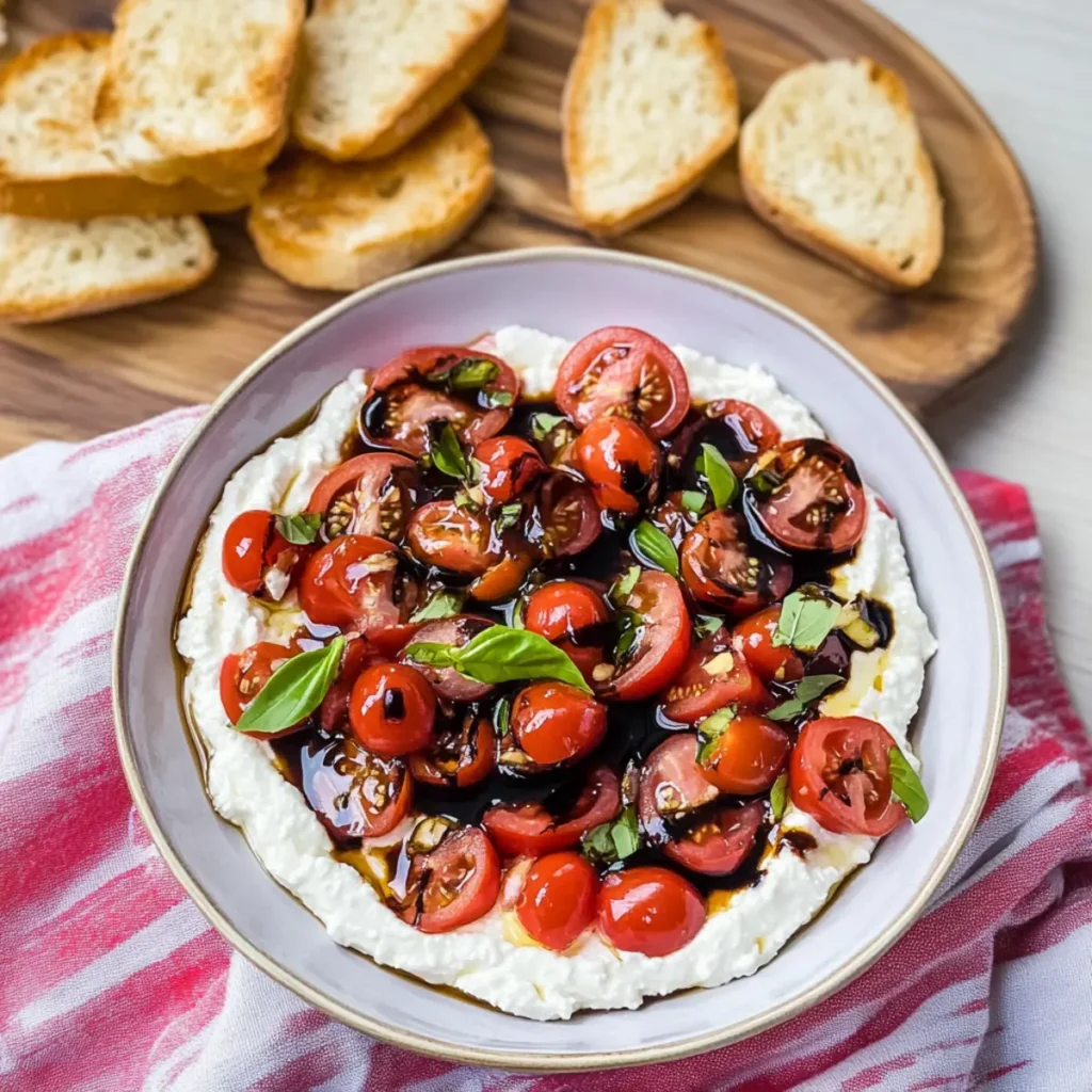 Cottage Cheese Bruschetta Dip That’s Bursting with Flavor