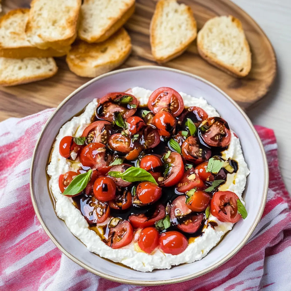 Cottage Cheese Bruschetta Dip