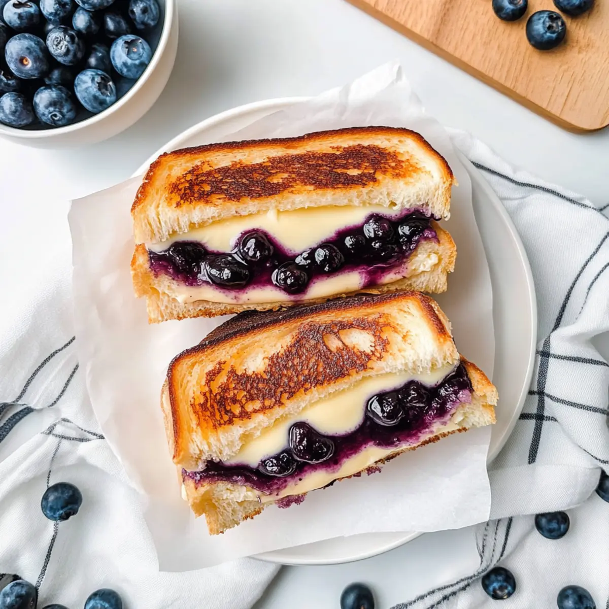 Blueberry Brie Grilled Cheese Sandwich