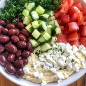 7 Layer Greek Hummus Dip
