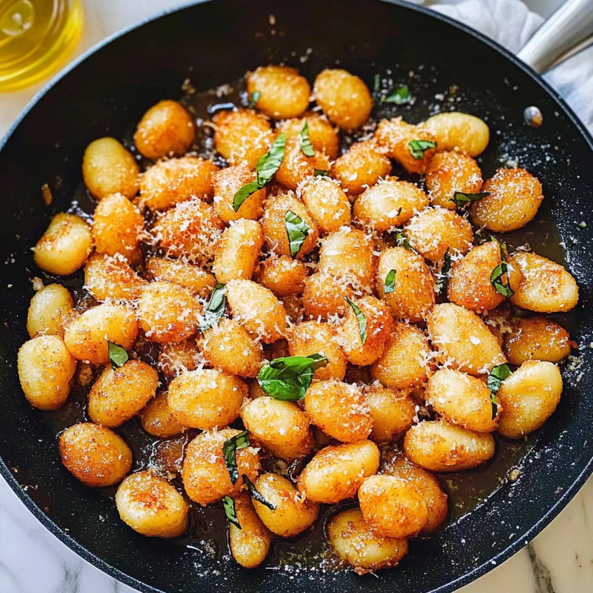 Fried Gnocchi with Garlic & Parmesan