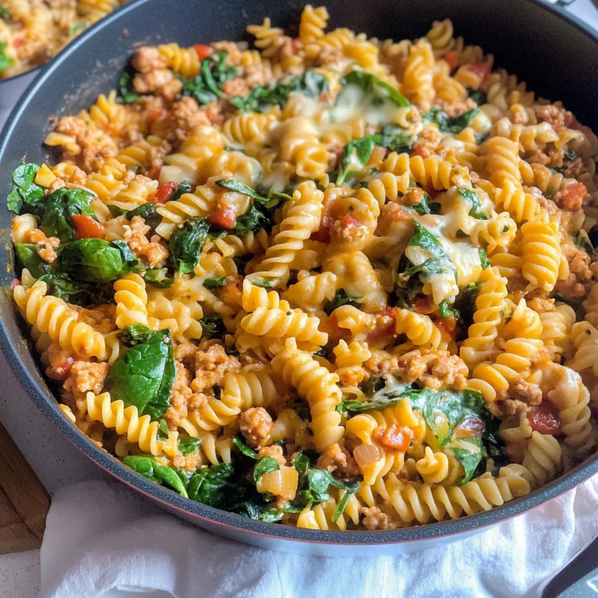 Tuscan Pasta with Ground Turkey