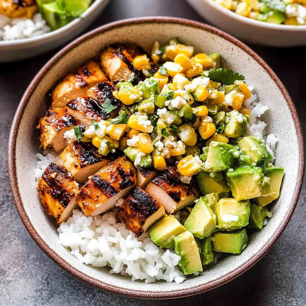 Honey Chipotle Chicken Rice Bowls