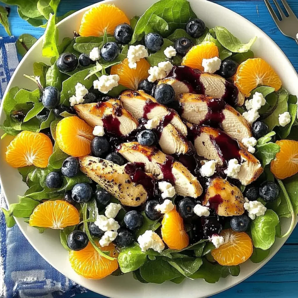 Grilled Chicken Salad with Blueberry Vinaigrette Bliss