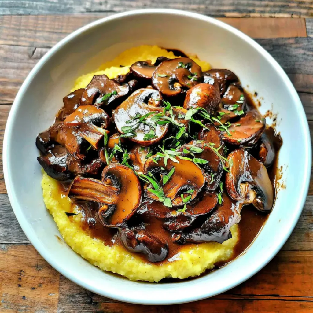 Creamy Polenta and Red Wine Mushrooms: Comfort in Every Bite