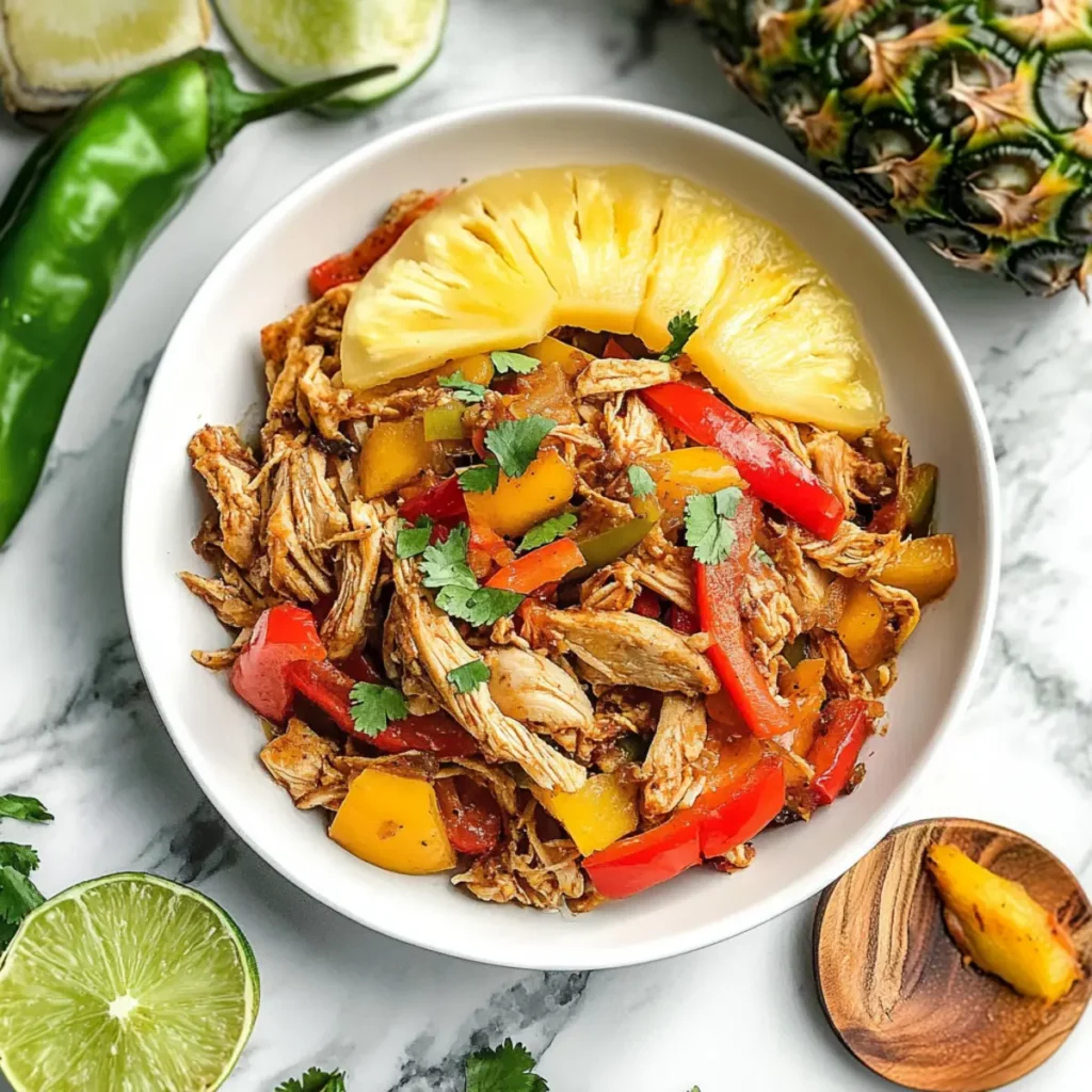 Slow Cooker Hawaiian Chicken Fajitas