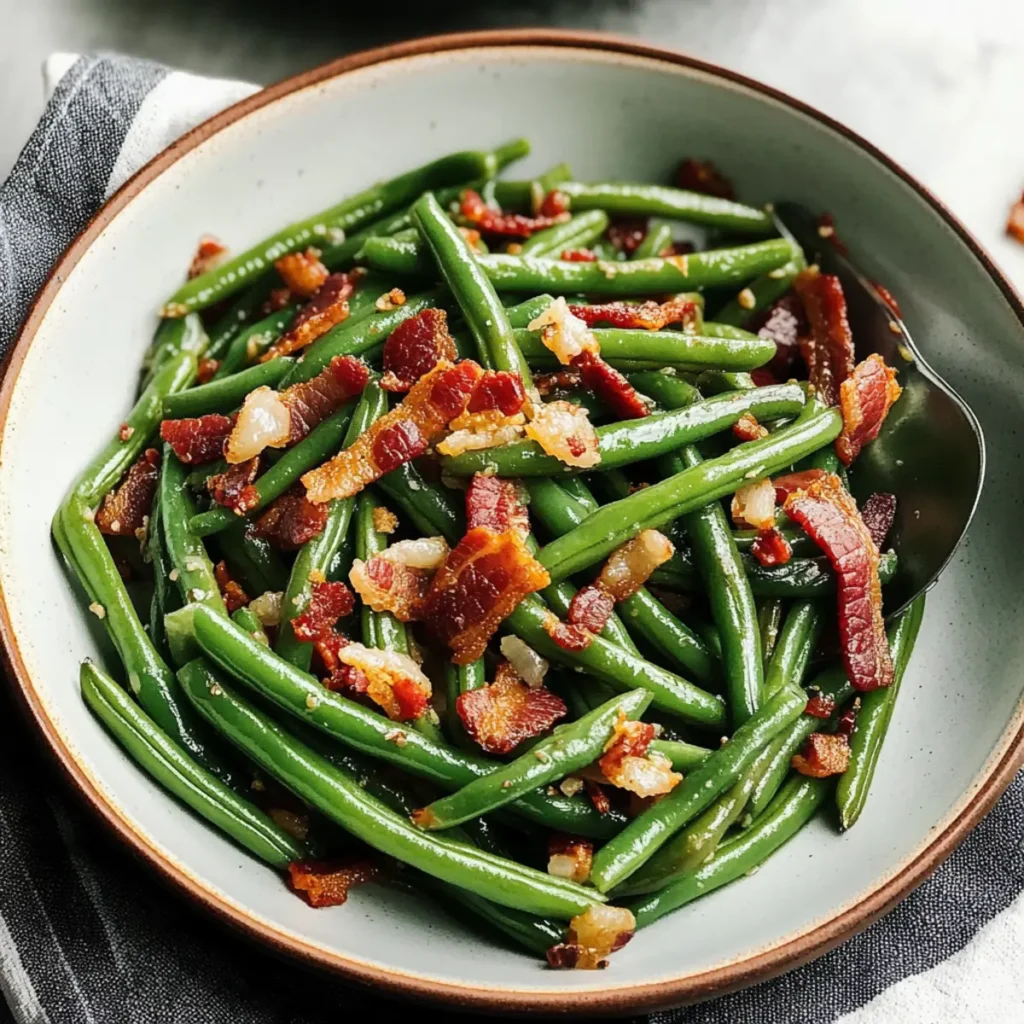 Green Beans with Bacon and Garlic – A Savory 20-Minute Treat
