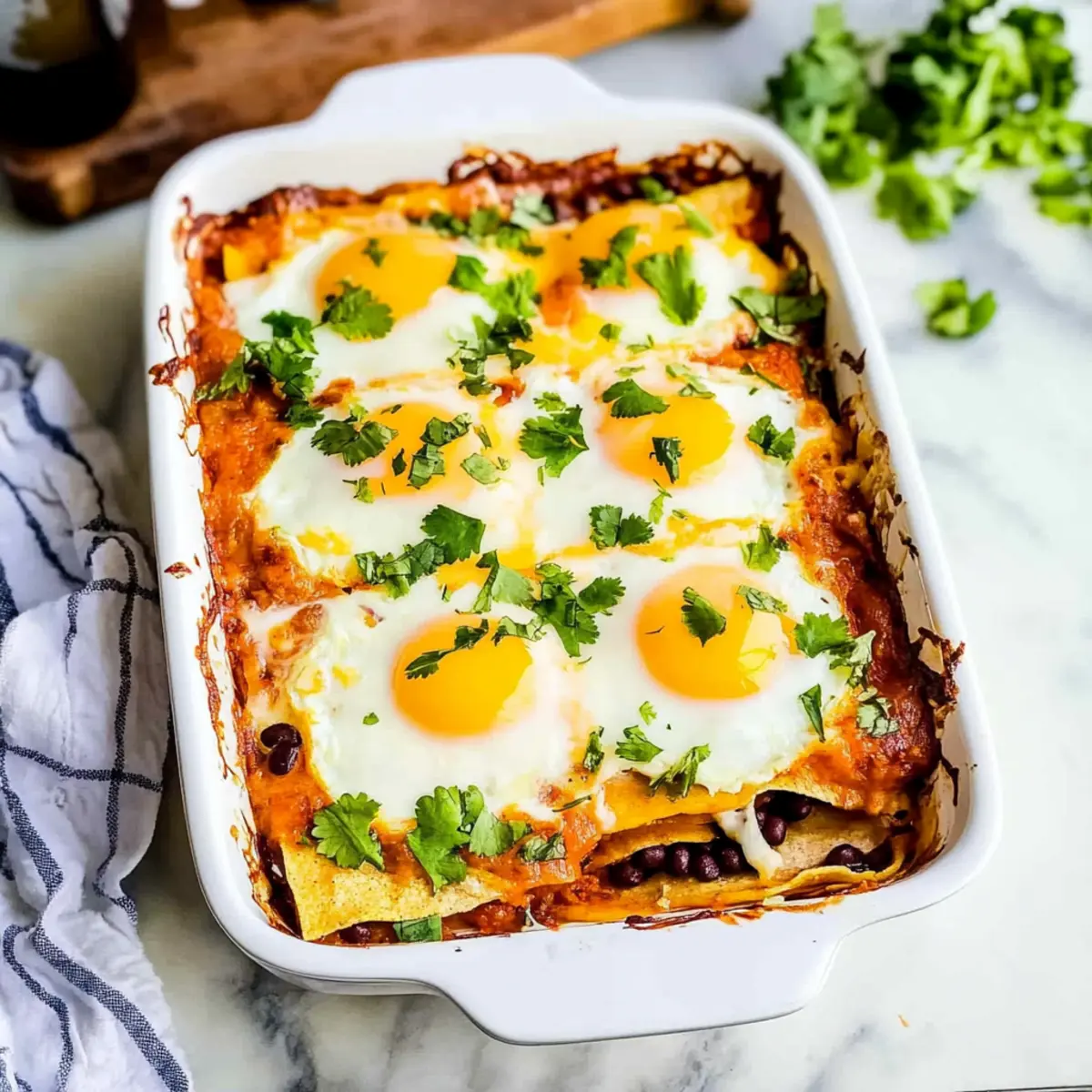 Cheesy Baked Huevos Rancheros Casserole