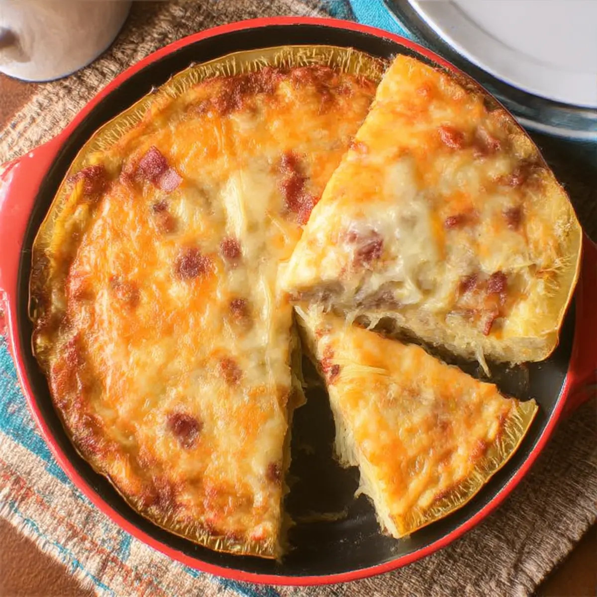 Bacon and Cheese Spaghetti Squash Quiche