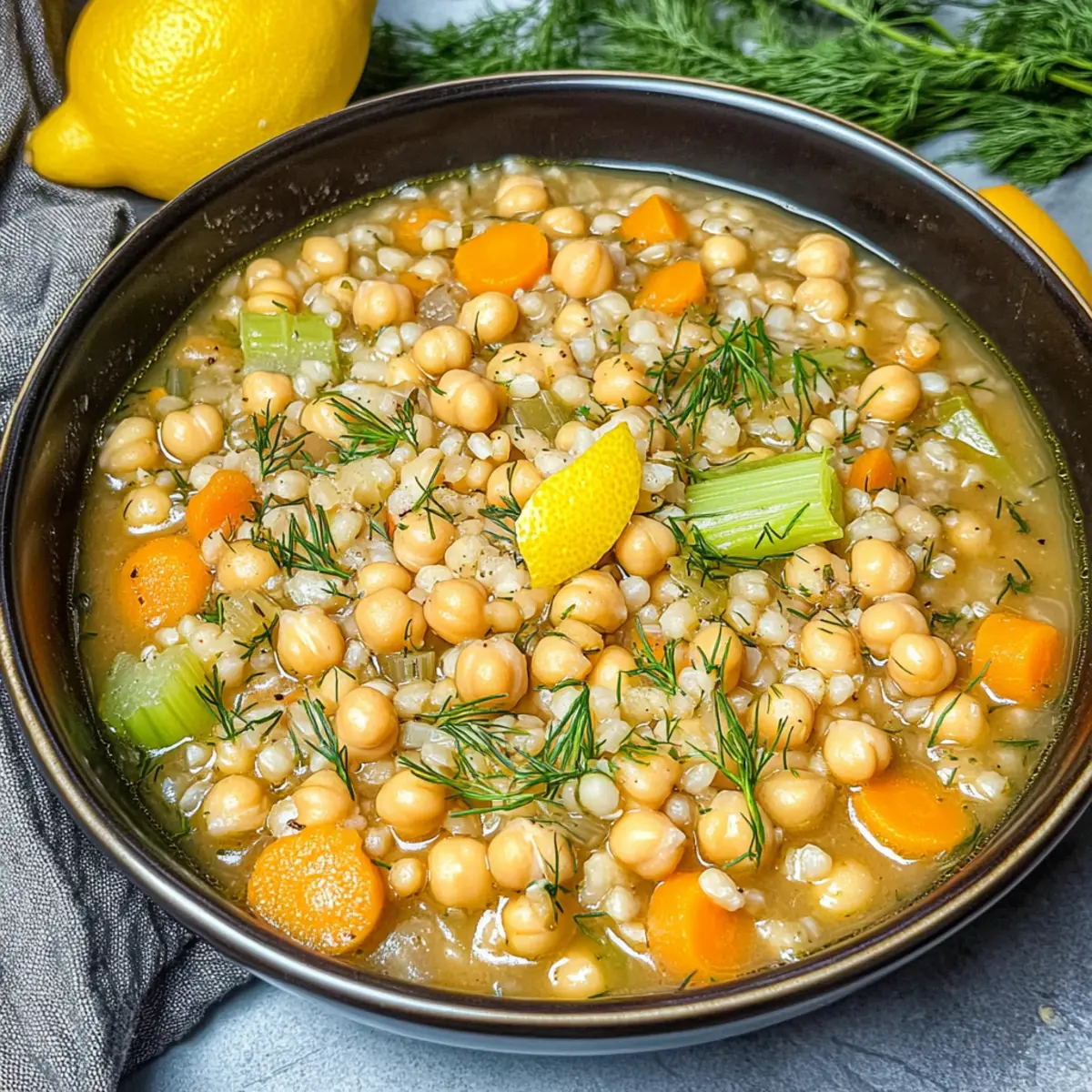 Chickpea and Pearl Barley Stew