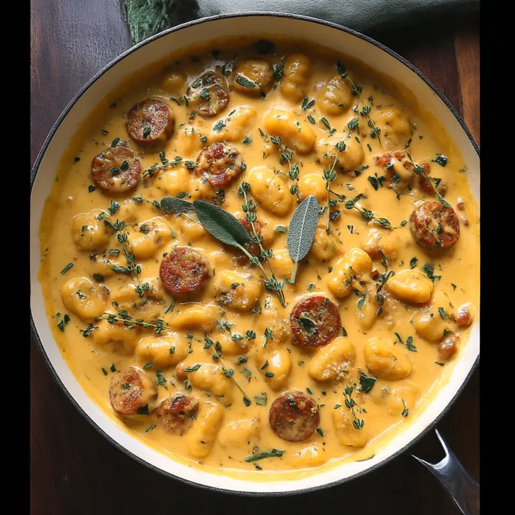 Butternut Squash Gnocchi with Sausage, Thyme, and Sage Bliss