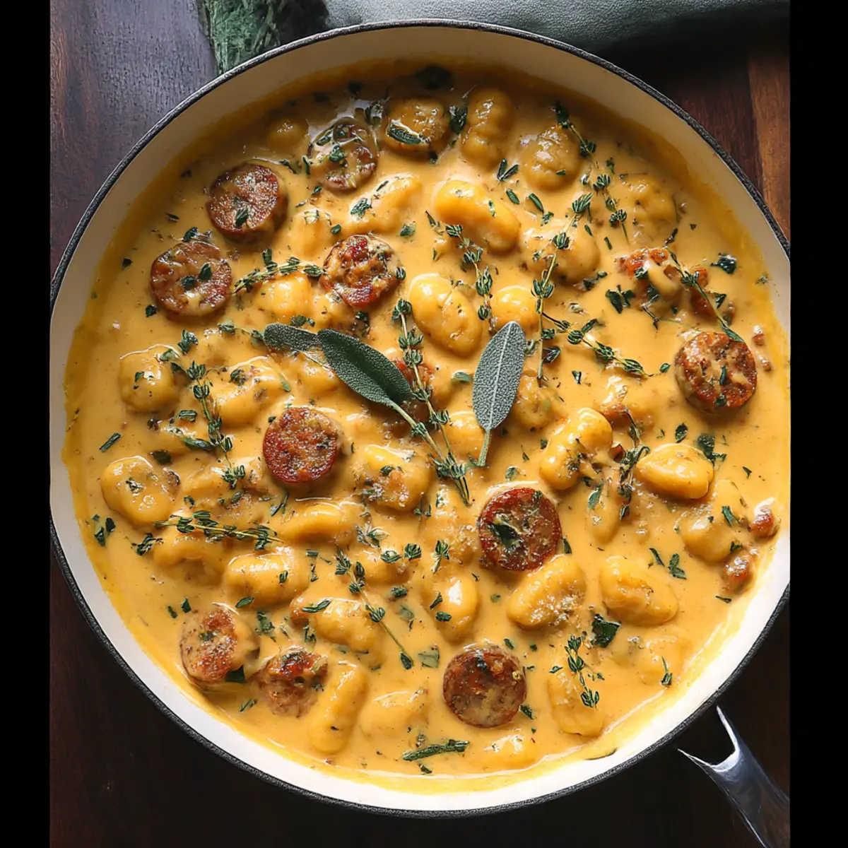 Butternut Squash Gnocchi with Sausage, Thyme, and Sage