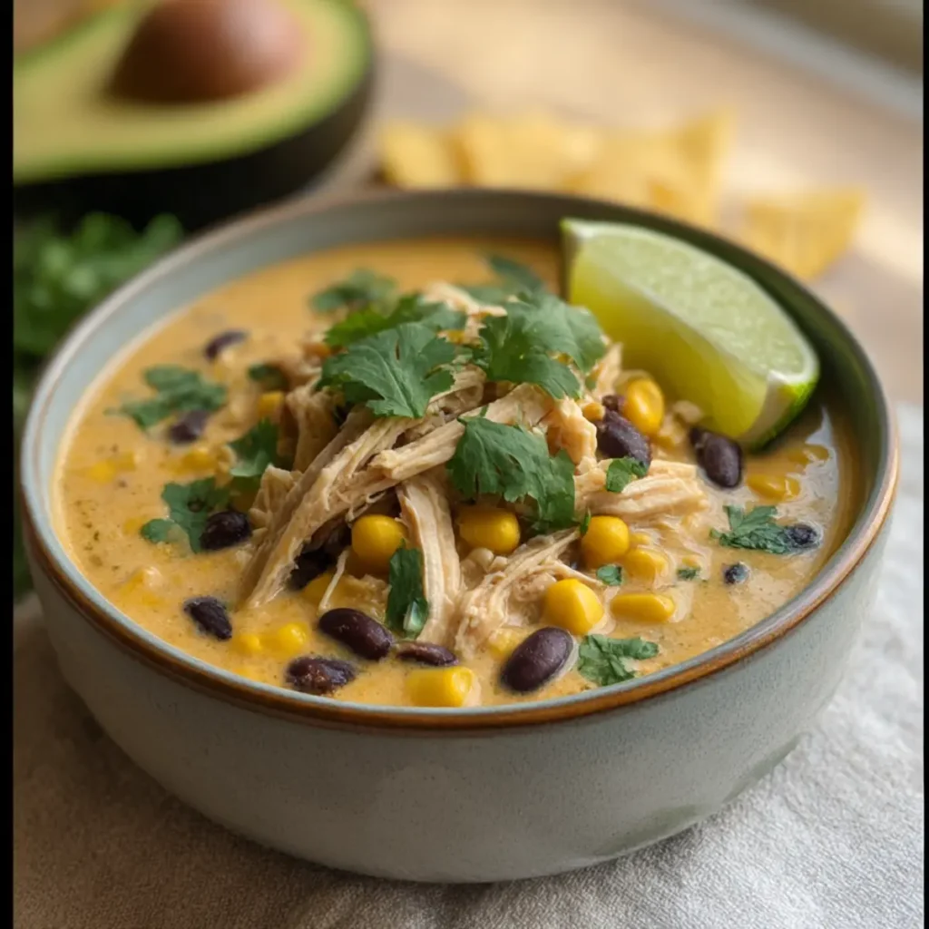 Crockpot Mexican Street Corn & Chicken Chowder