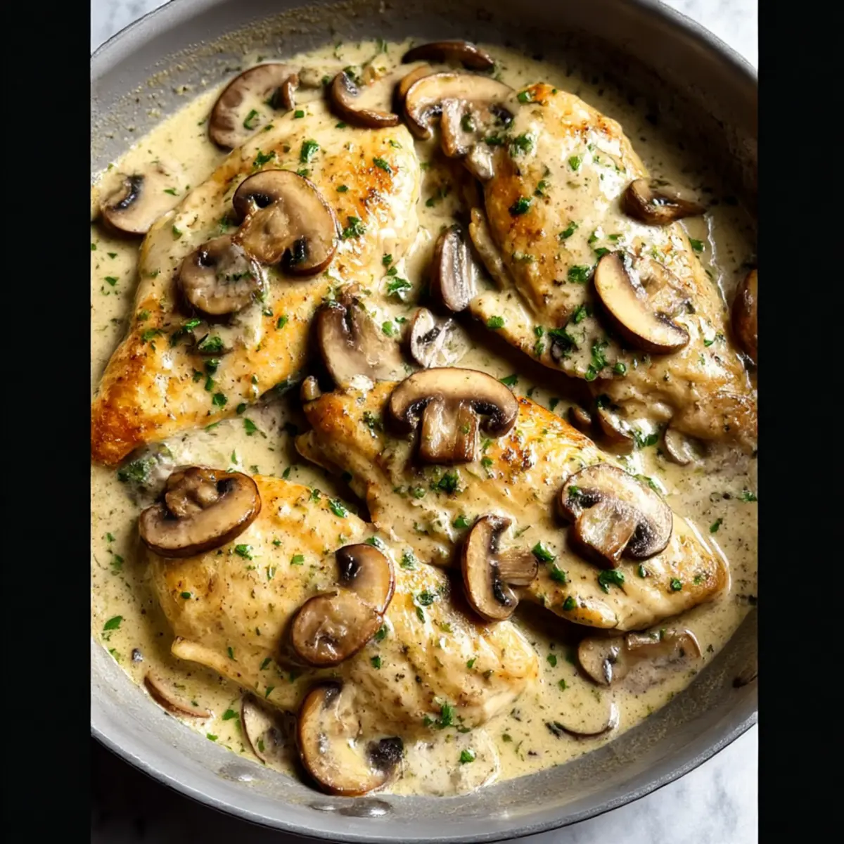 White Wine Mushroom Chicken