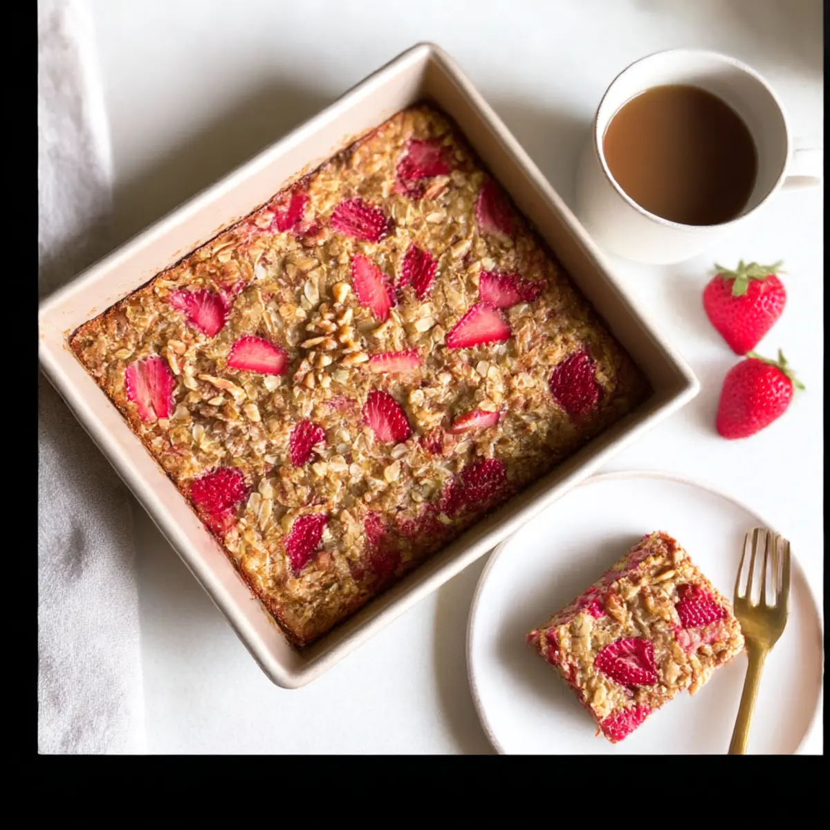 Strawberry Coconut Breakfast Bake