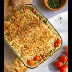 White Bean and Pesto Bake