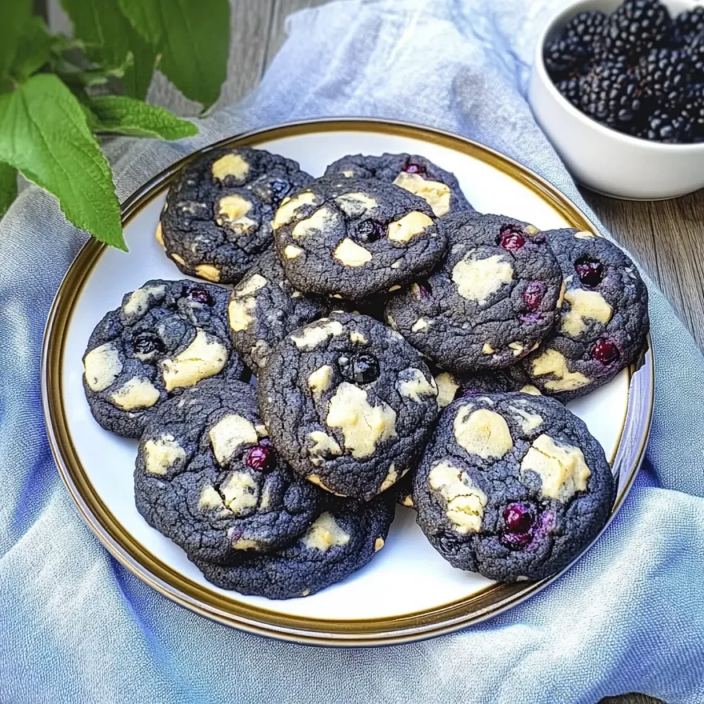 Blackberry White Chocolate Chip Cookies